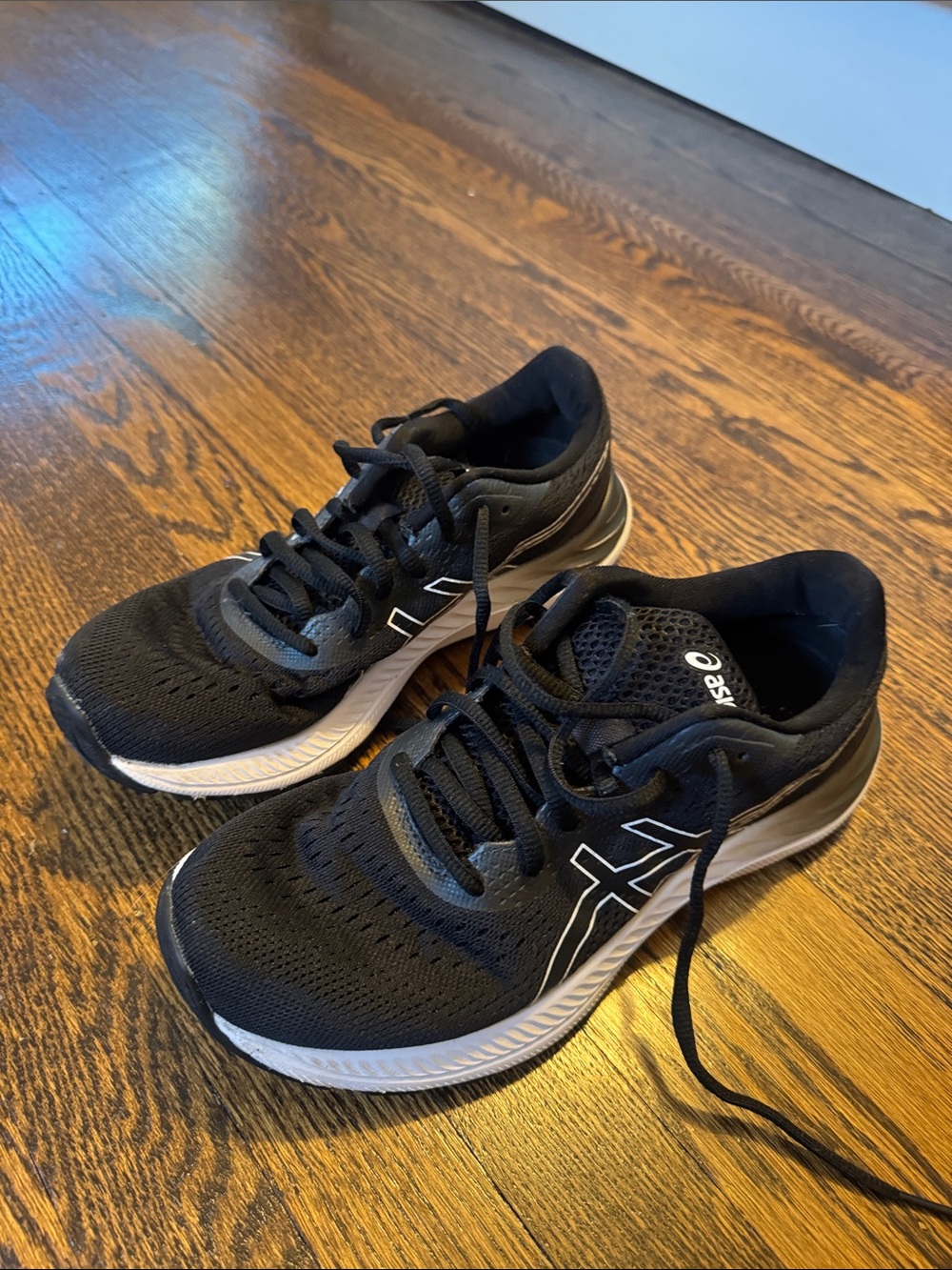 Asics Black Running Sneakers with White Accents